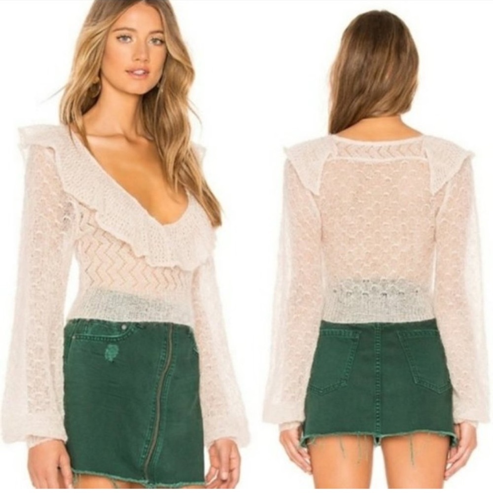 Free People Macaroon Mohair Sweater NWT